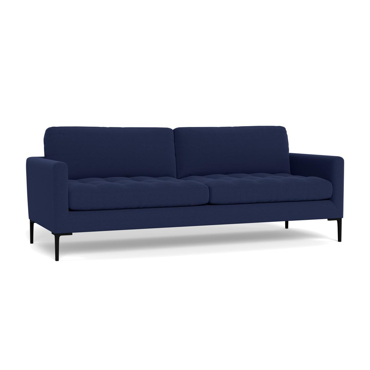 Heal's Eton 4 Seater Sofa Melton Wool New Navy Black Feet - Heal's UK Furniture – image 1