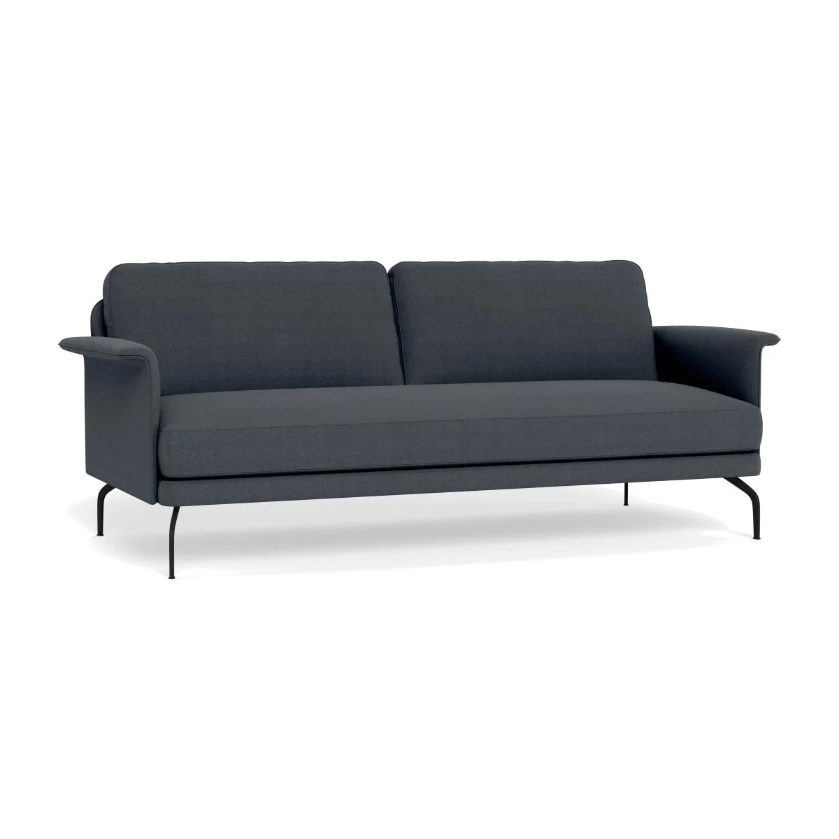 Heal's Iver 4 Seater Sofa Linen Dark Grey Black Feet – image 1