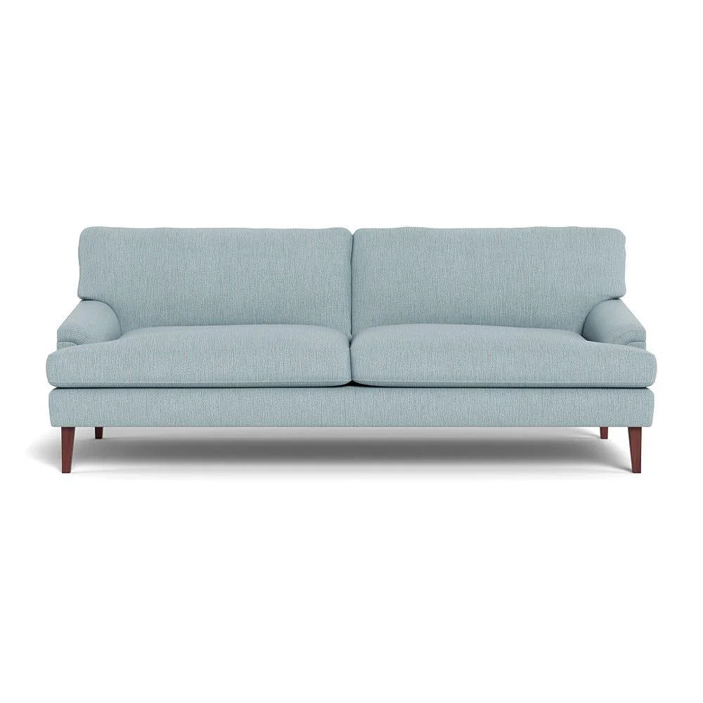 Heal's Stanton 4 Seater Sofa Smart Linen Mix Duck Egg Walnut Stained Feet – image 2