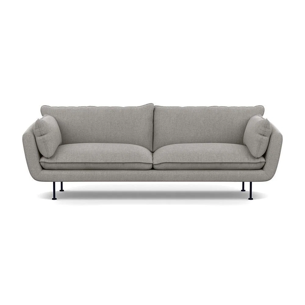 Heal's Allora 4 Seater Sofa Texture Pale Grey Black Feet – image 2