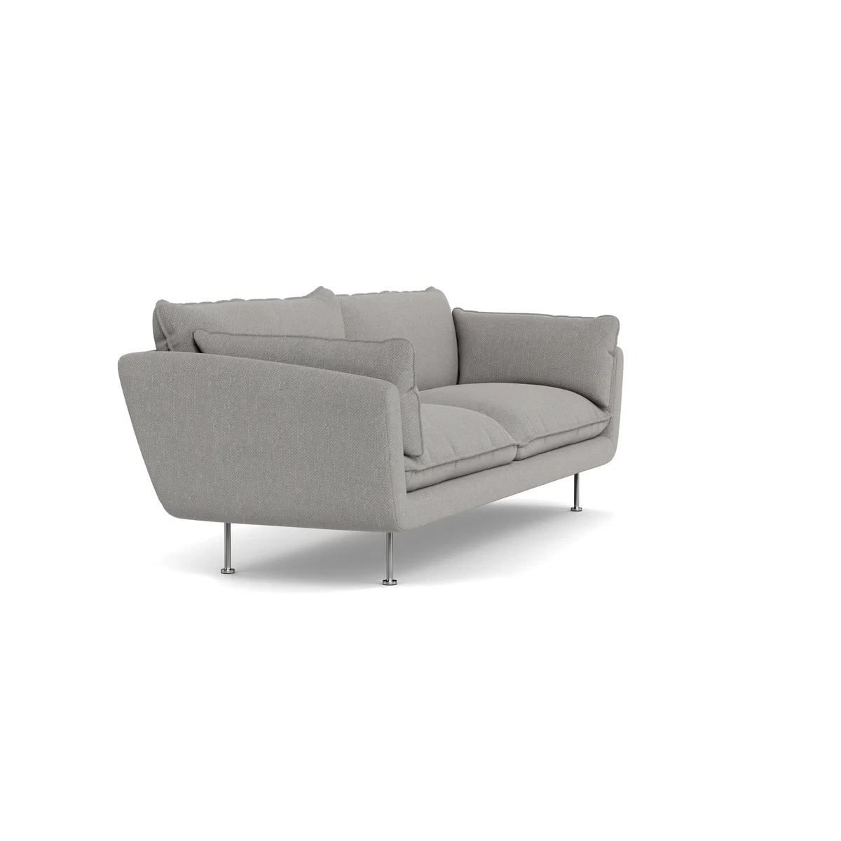 Heal's Allora 4 Seater Sofa Texture Pale Grey Black Feet – image 3