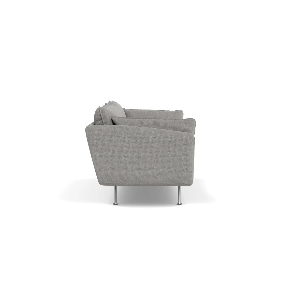 Heal's Allora 4 Seater Sofa Texture Pale Grey Black Feet – image 4