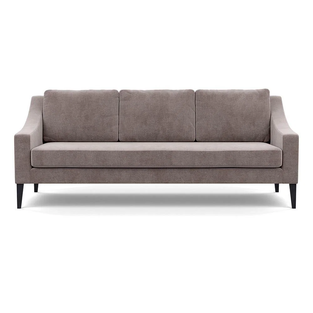 Heal's Richmond 4 Seater Sofa Smart Luxe Velvet Mushroom Black Feet – image 2