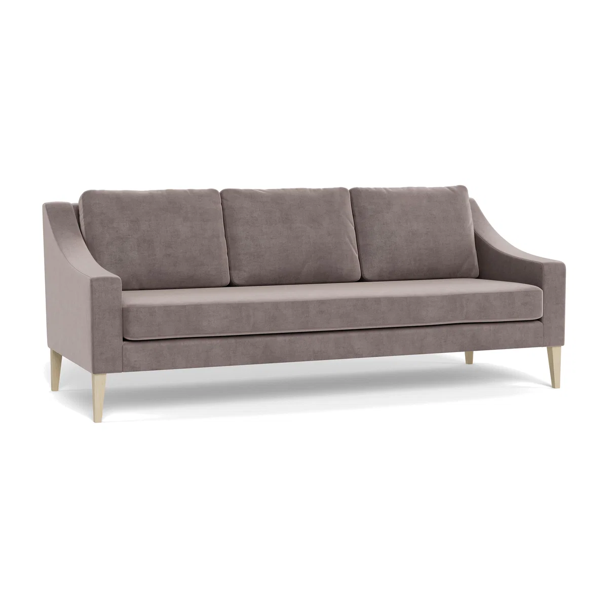 Heal's Richmond 4 Seater Sofa Smart Luxe Velvet Mushroom Black Feet – image 1