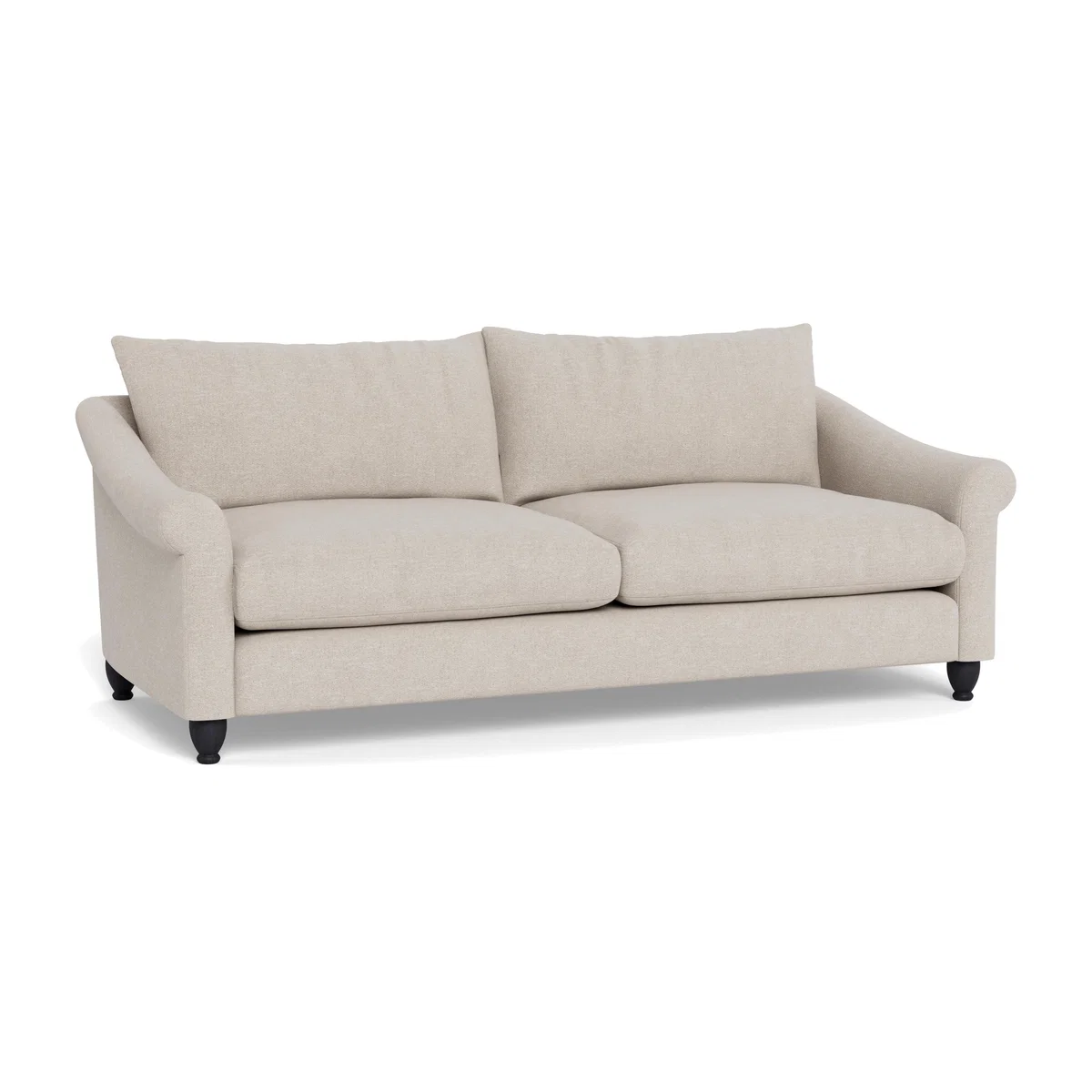 Heal's Devon 4 Seater Texture Limestone Walnut Stain Beech Feet - Heal's UK Furniture – image 1