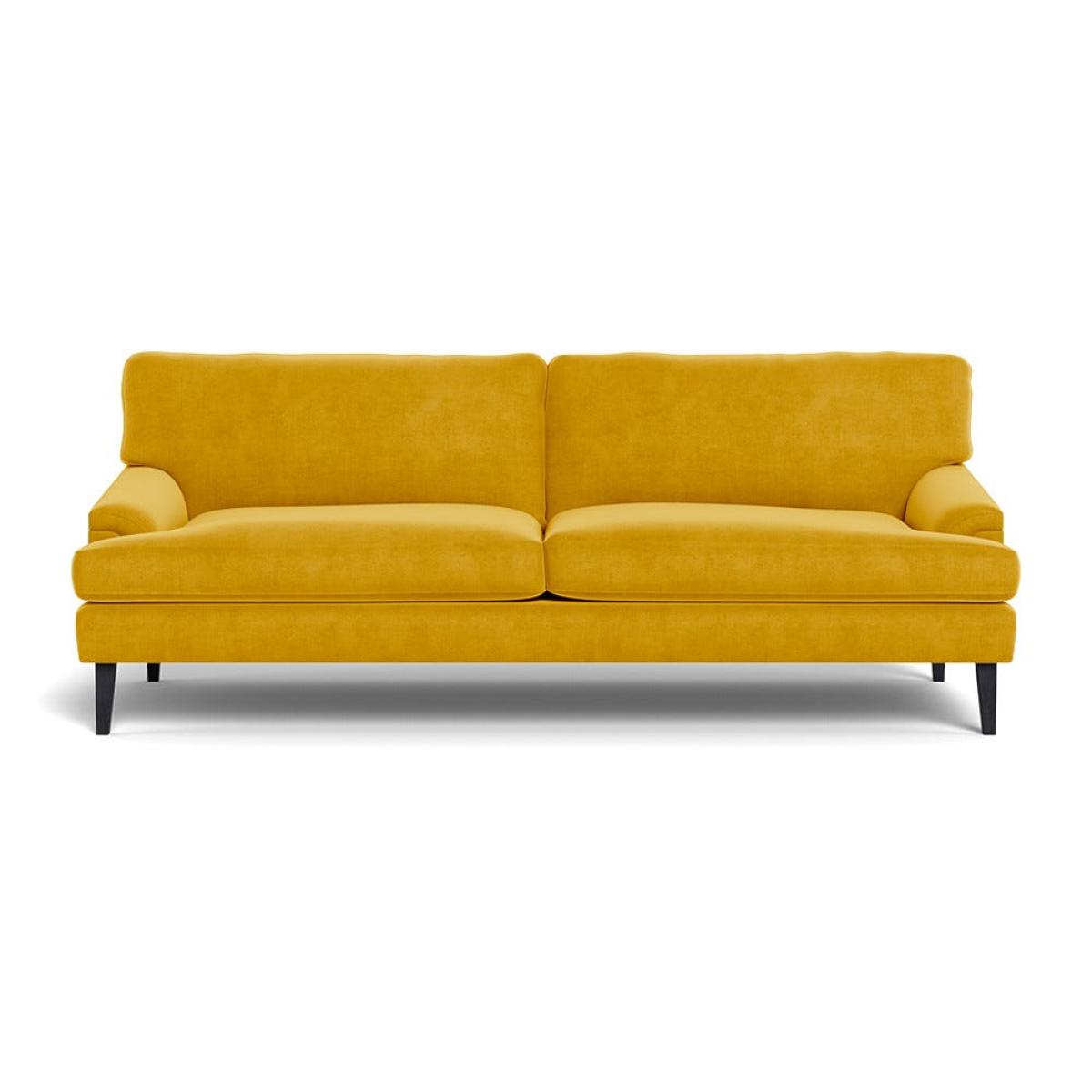 Heal's Stanton 4 Seater Sofa Smart Luxe Velvet Canary Black Feet – image 2