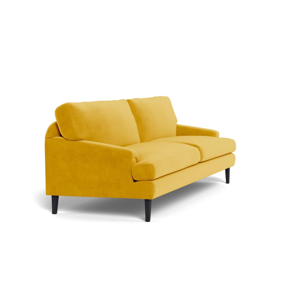 Heal's Stanton 4 Seater Sofa Smart Luxe Velvet Canary Black Feet – image 3