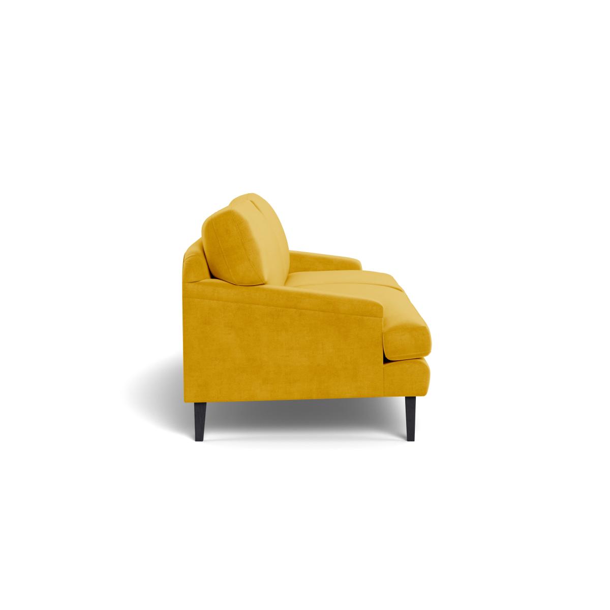 Heal's Stanton 4 Seater Sofa Smart Luxe Velvet Canary Black Feet – image 4