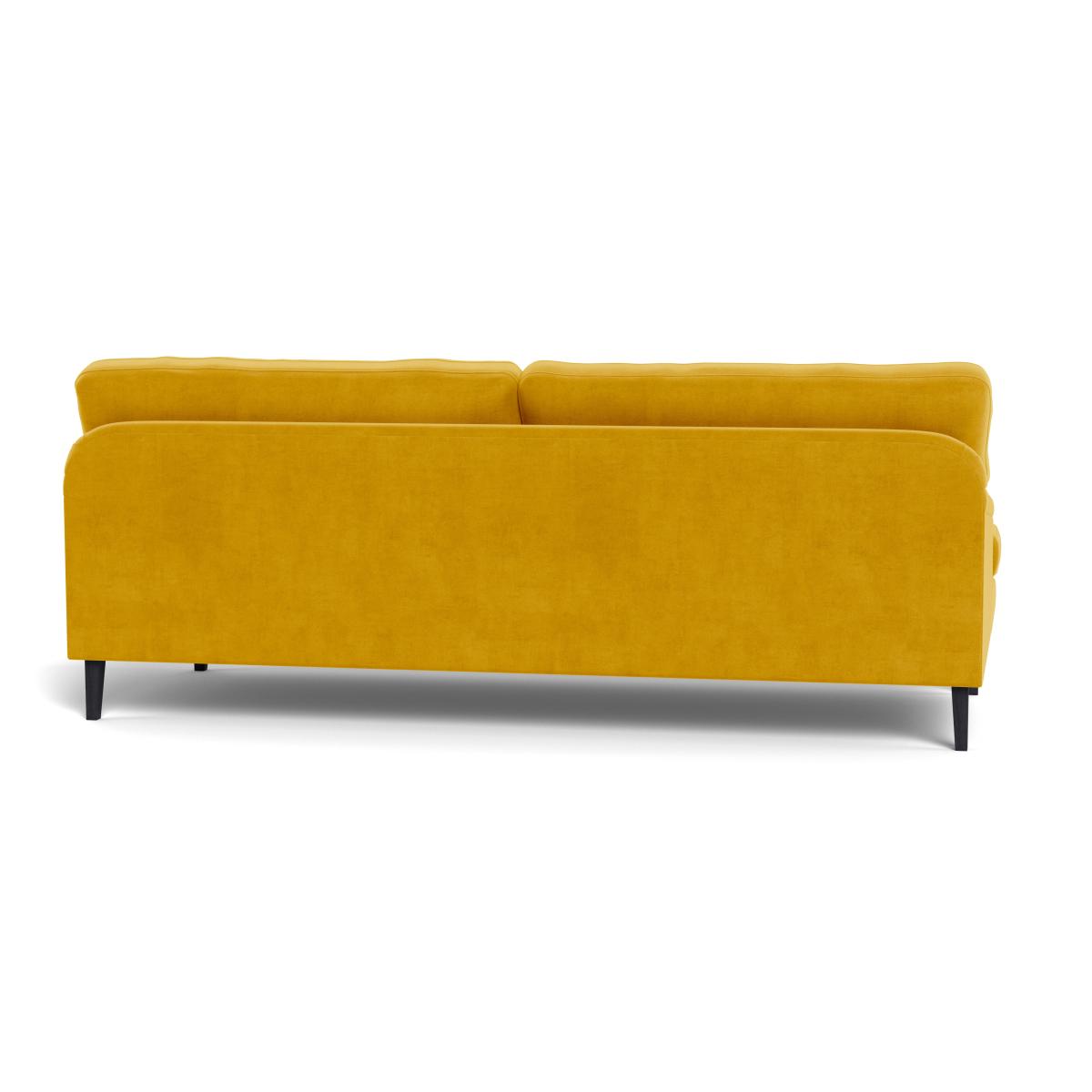 Heal's Stanton 4 Seater Sofa Smart Luxe Velvet Canary Black Feet – image 6