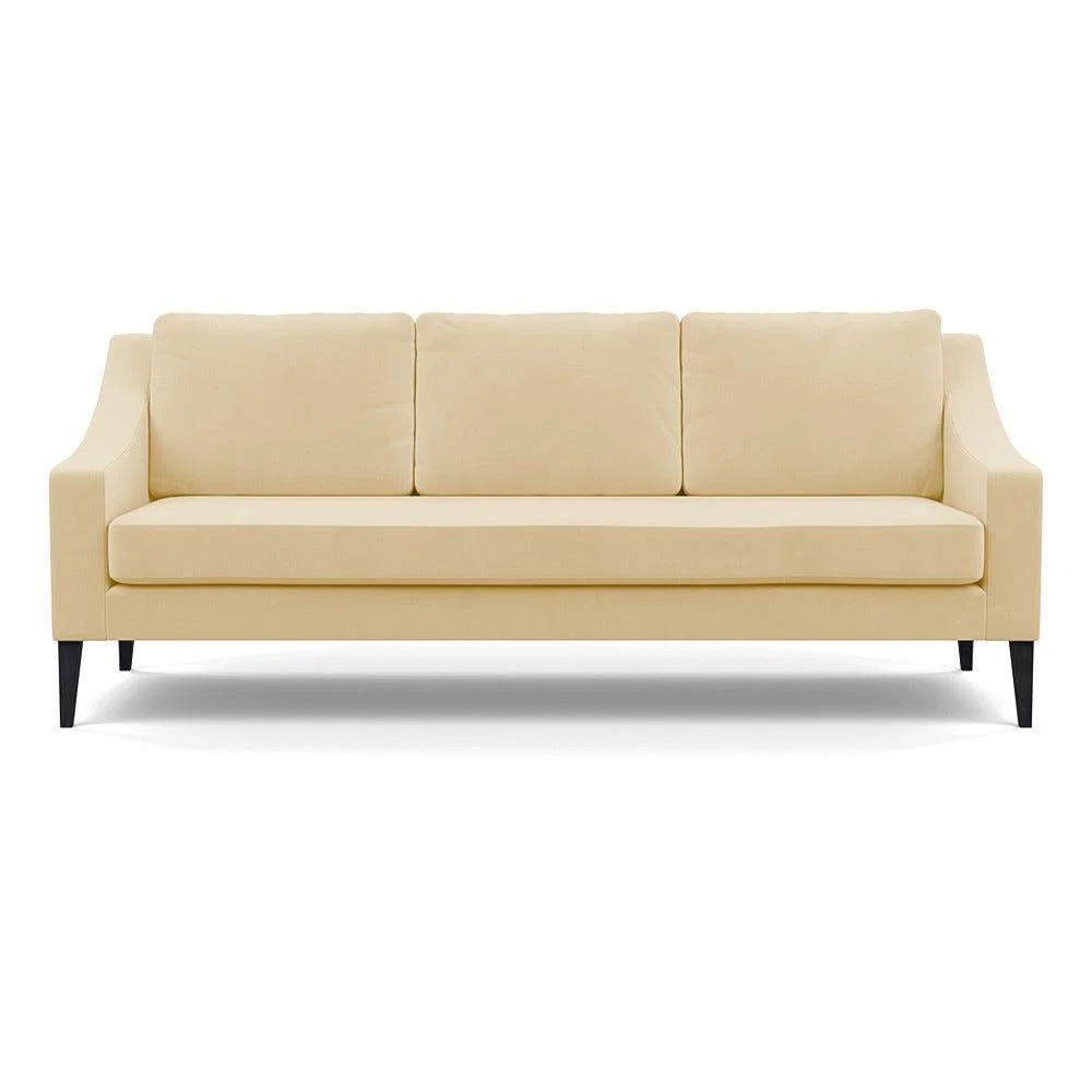 Heal's Richmond 4 Seater Sofa Smart Luxe Velvet Biscuit Black Feet – image 2