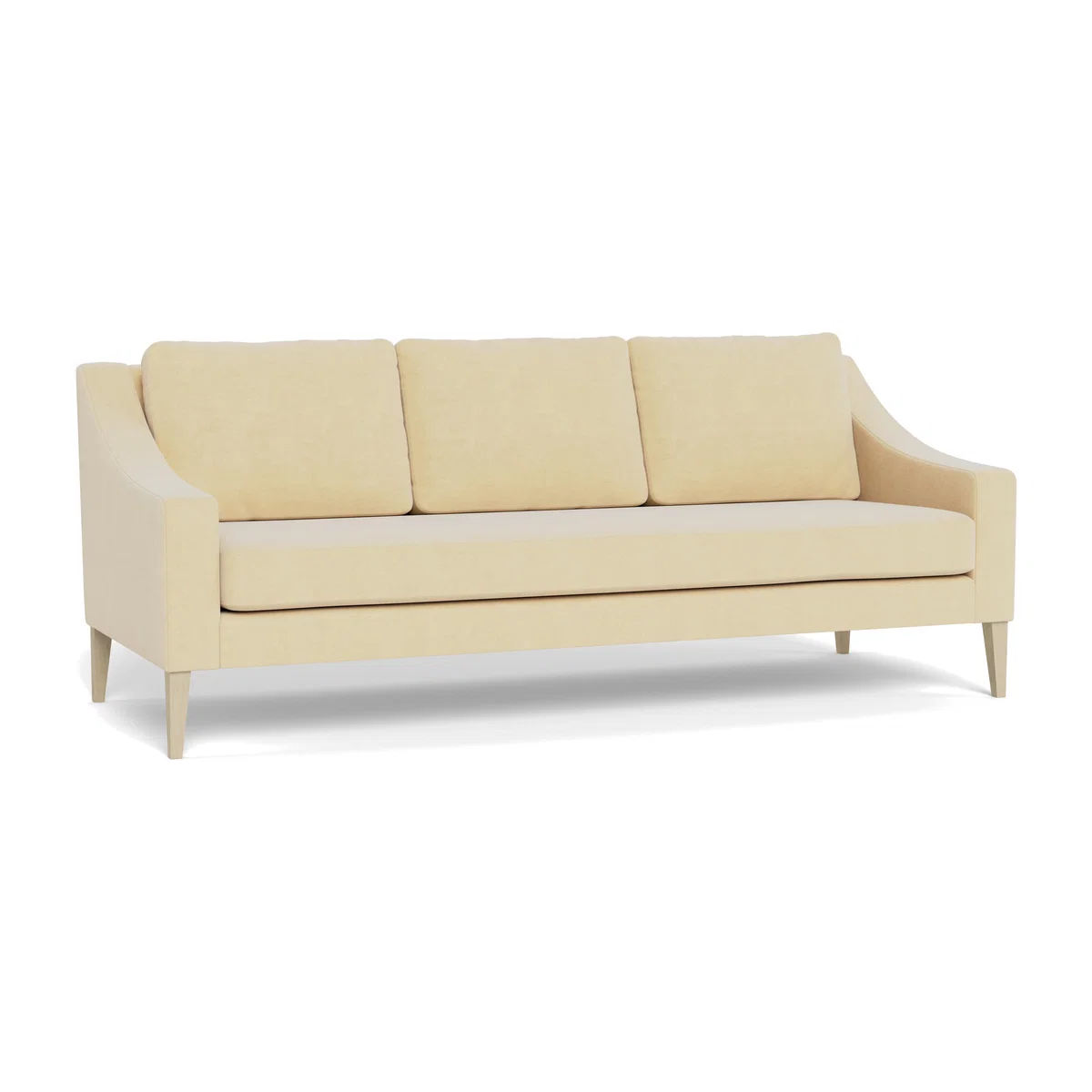 Heal's Richmond 4 Seater Sofa Smart Luxe Velvet Biscuit Black Feet – image 1