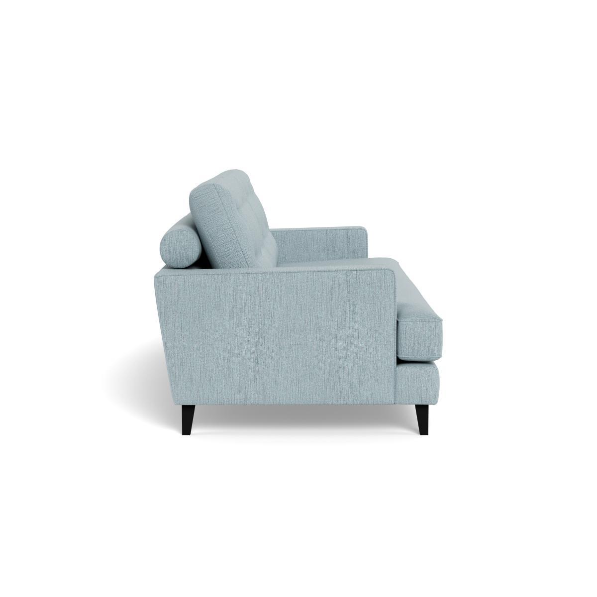 Heal's Mistral 4 Seater Sofa Smart Linen Mix Duck Egg Black Feet - Heal's UK Furniture – image 3
