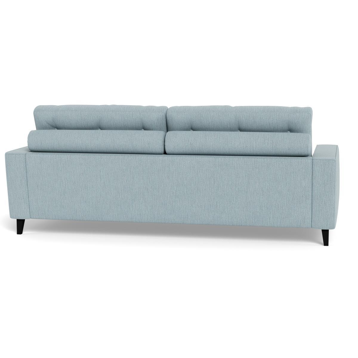 Heal's Mistral 4 Seater Sofa Smart Linen Mix Duck Egg Black Feet - Heal's UK Furniture – image 5