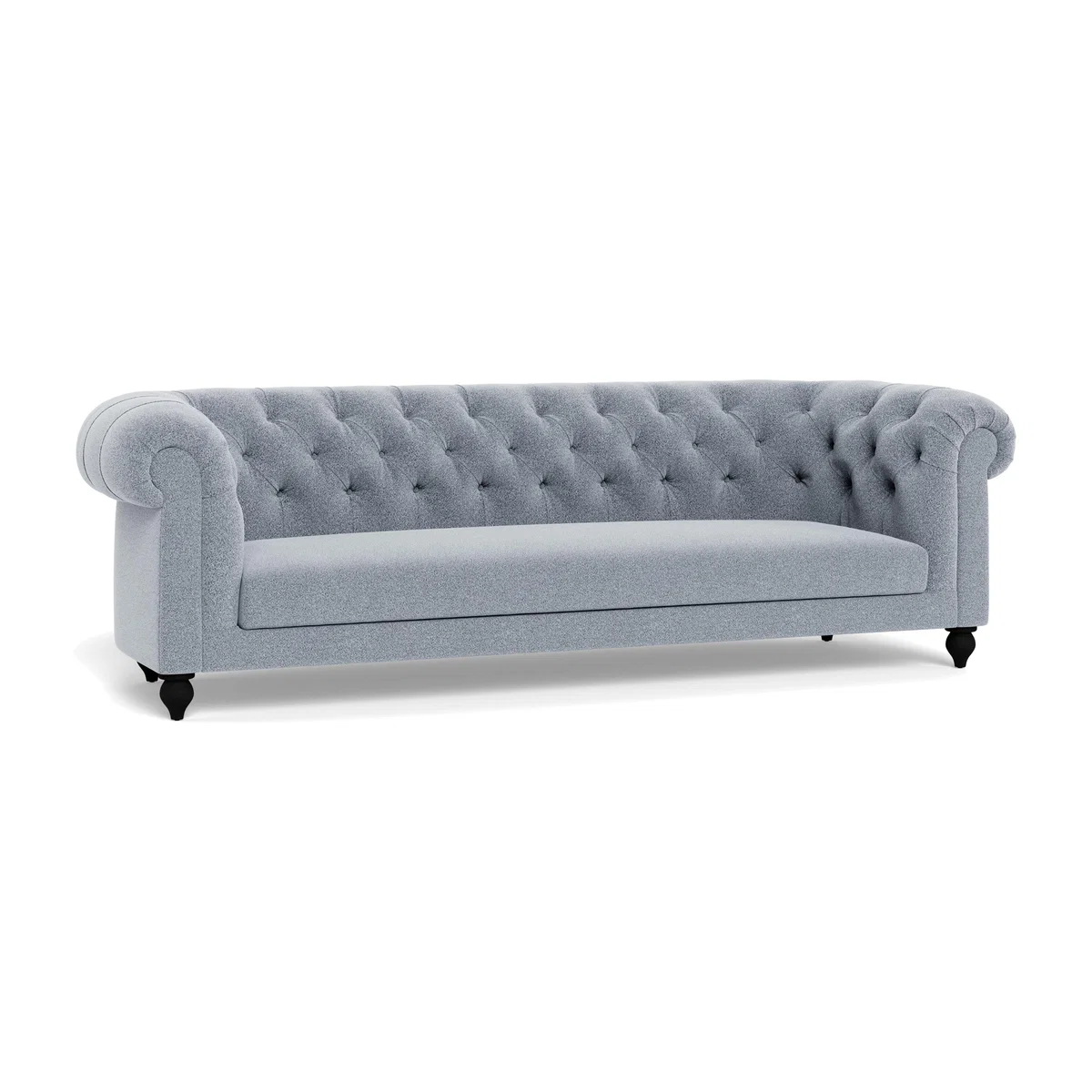 Heal's Fitzrovia 4 Seater Sofa Boucle Steel Stained Feet – image 1