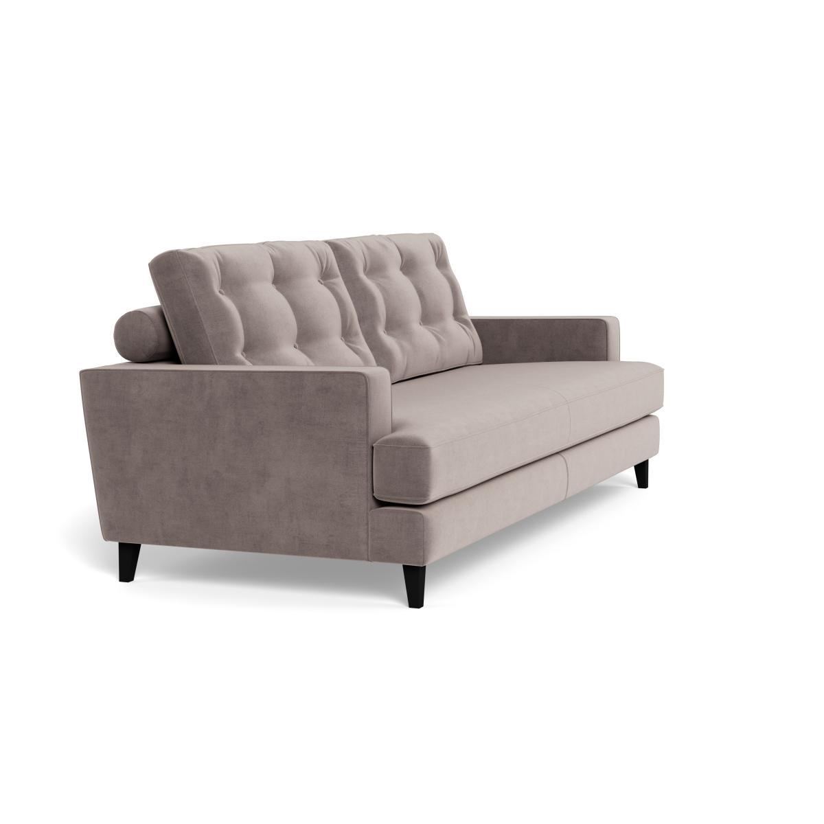 Heal's Mistral 4 Seater Sofa Smart Luxe Velvet Mushroom Black Feet - Heal's UK Furniture – image 2