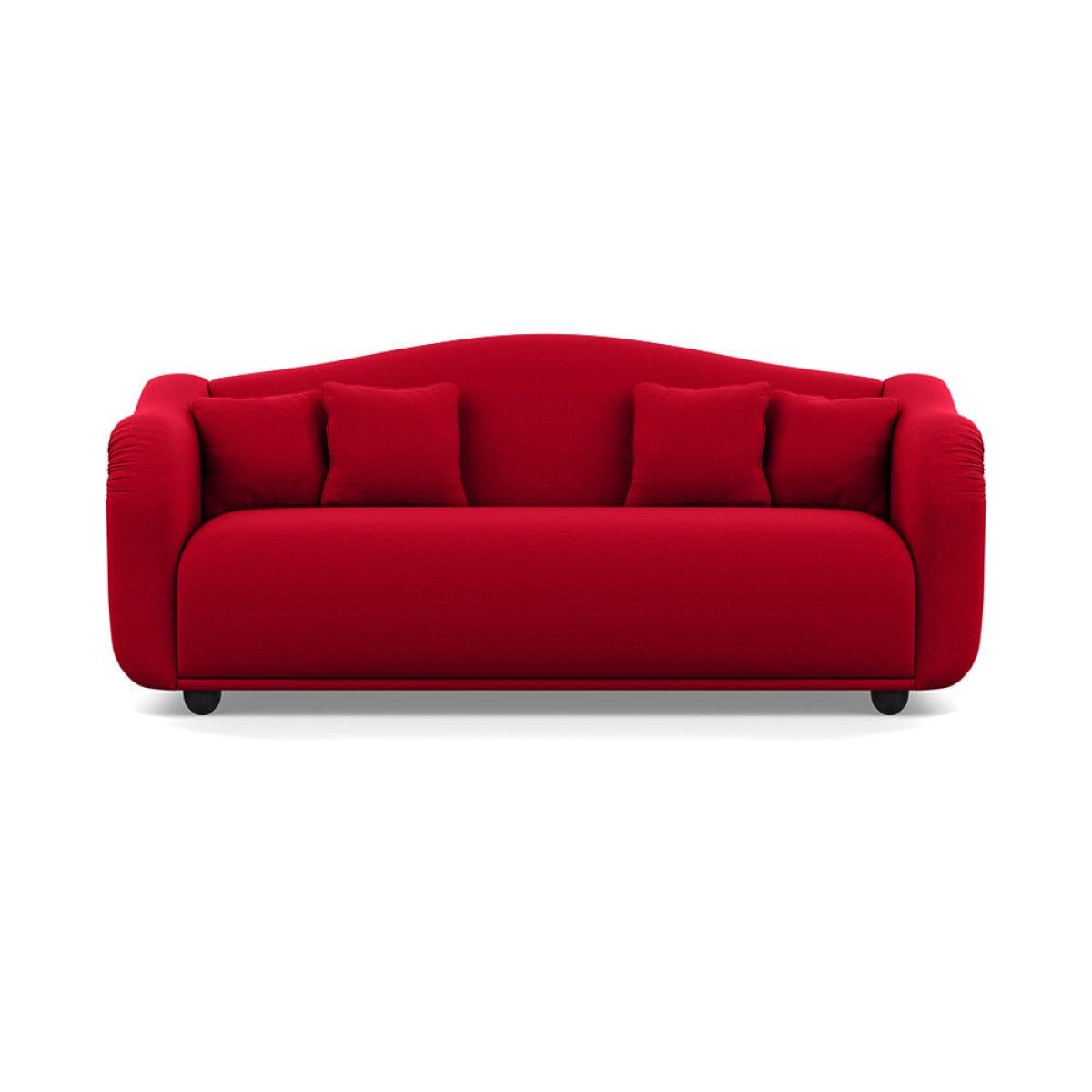 Heal's Tetbury 4 Seater Sofa Melton Wool Red Oxide Black Beech Feet – image 2