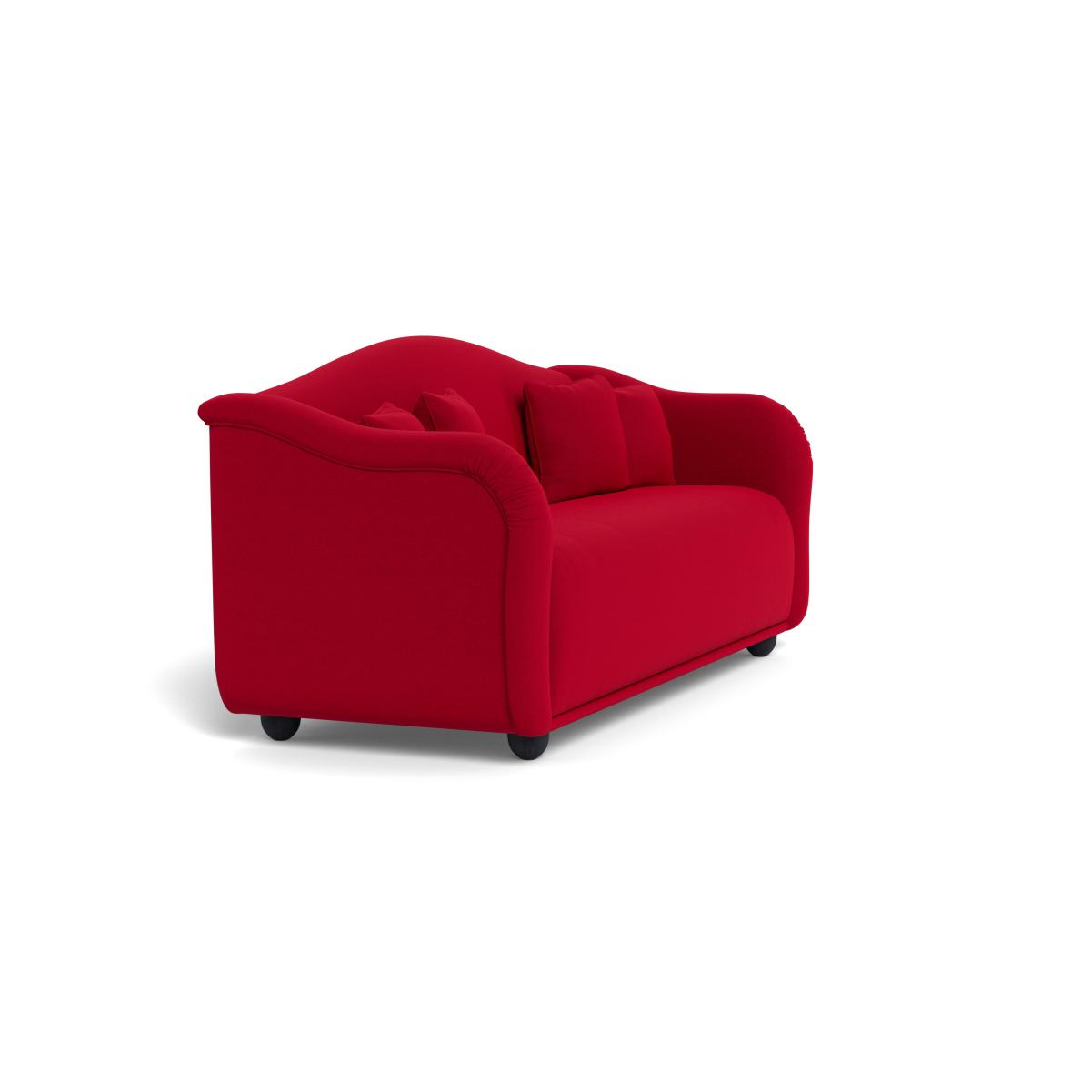 Heal's Tetbury 4 Seater Sofa Melton Wool Red Oxide Black Beech Feet – image 3