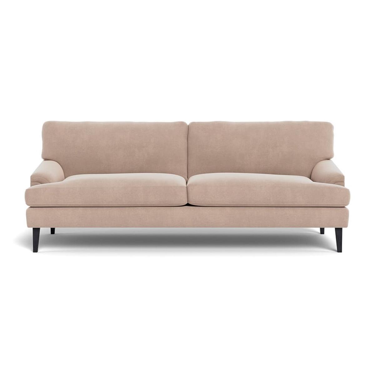 Heal's Stanton 4 Seater Sofa Smart Velvet Pebble Black Feet – image 2