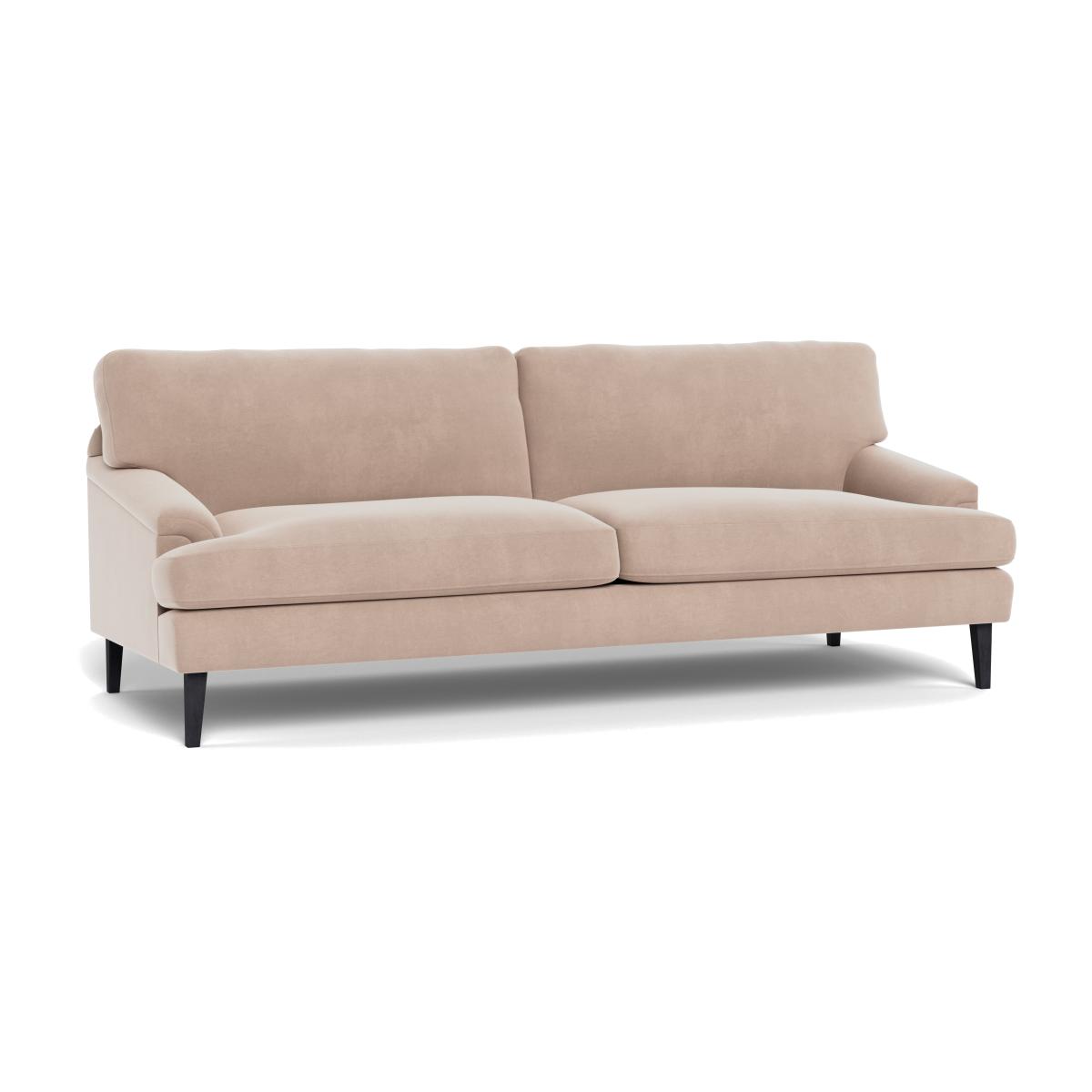 Heal's Stanton 4 Seater Sofa Smart Velvet Pebble Black Feet – image 1