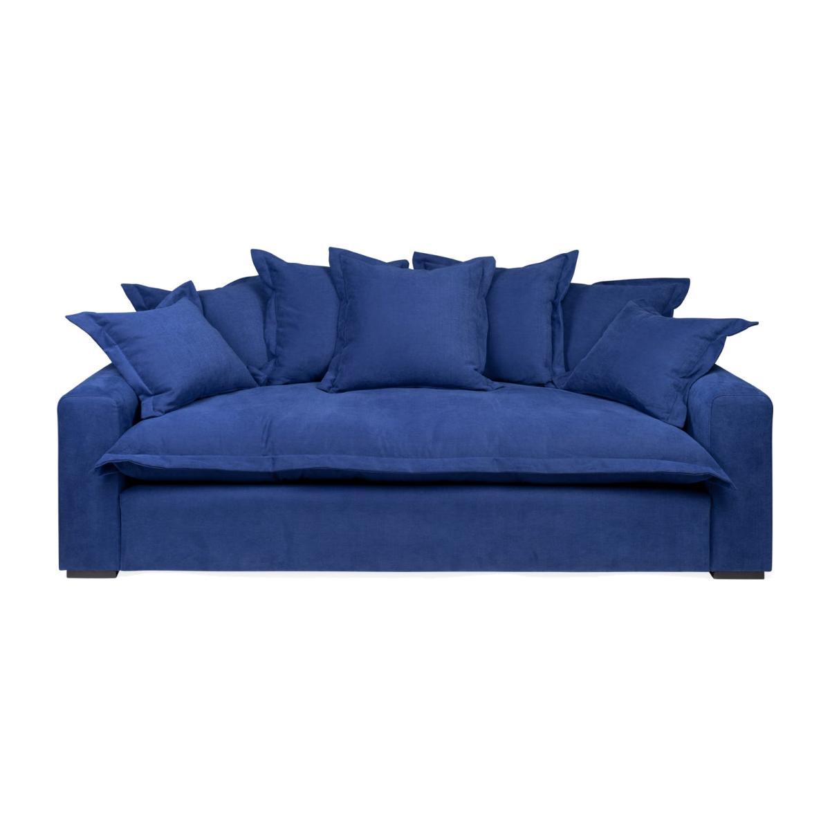Heal's Brompton 4 Seater Sofa Smart Linen Mix Duck Egg Black Feet - Heal's UK Furniture