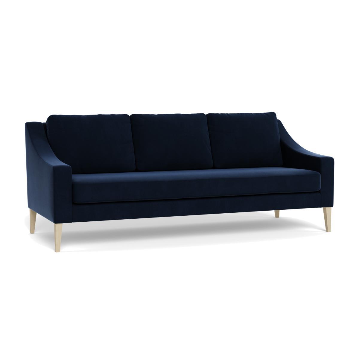 Heal's Richmond 4 Seater Sofa Smart Velvet Dusk Black Feet - Heal's UK Furniture – image 1