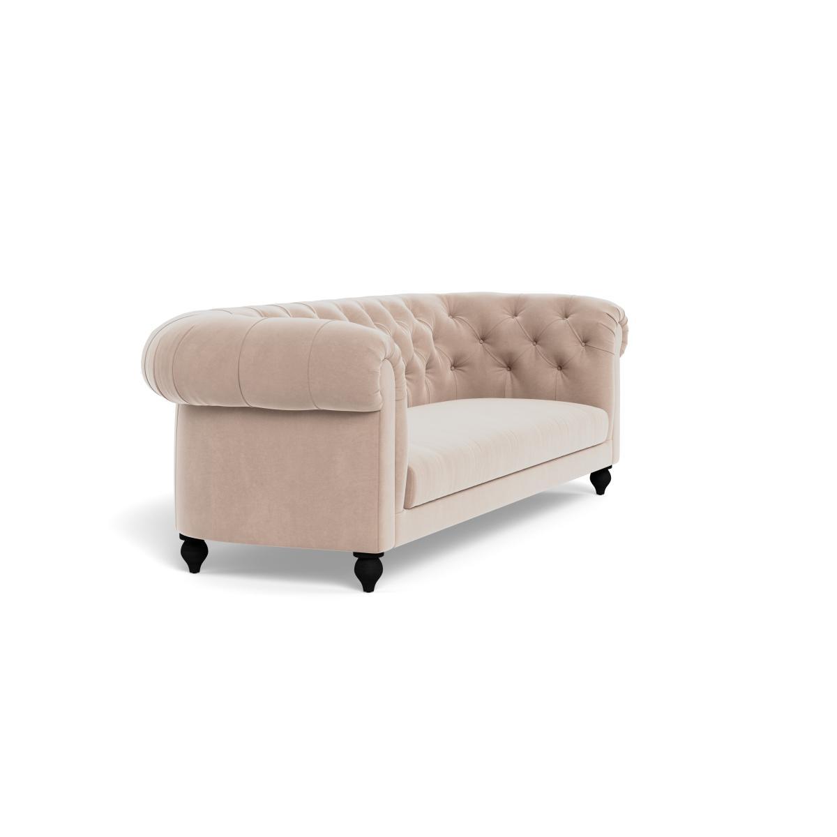 Heal's Fitzrovia 4 Seater Sofa Smart Velvet Pebble Natural Feet - Heal's UK Furniture – image 2