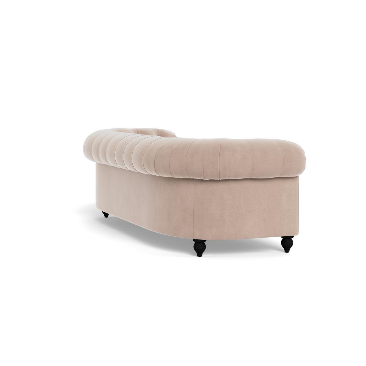 Heal's Fitzrovia 4 Seater Sofa Smart Velvet Pebble Natural Feet - Heal's UK Furniture – image 4