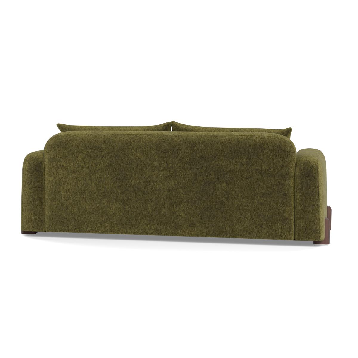 Heal's Nuvola 4 Seater Sofa Boucle Velvet Wilder Walnut Stained Oak Feet – image 5