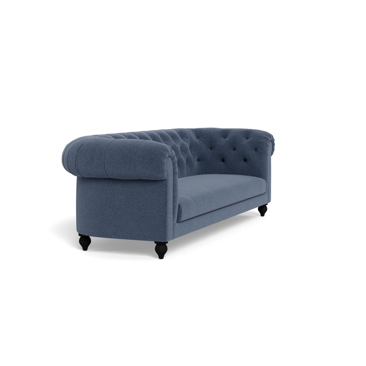 Heal's Fitzrovia 4 Seater Sofa Boucle Indigo Stained Feet – image 2