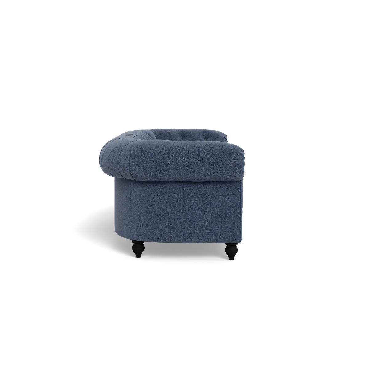 Heal's Fitzrovia 4 Seater Sofa Boucle Indigo Stained Feet – image 3