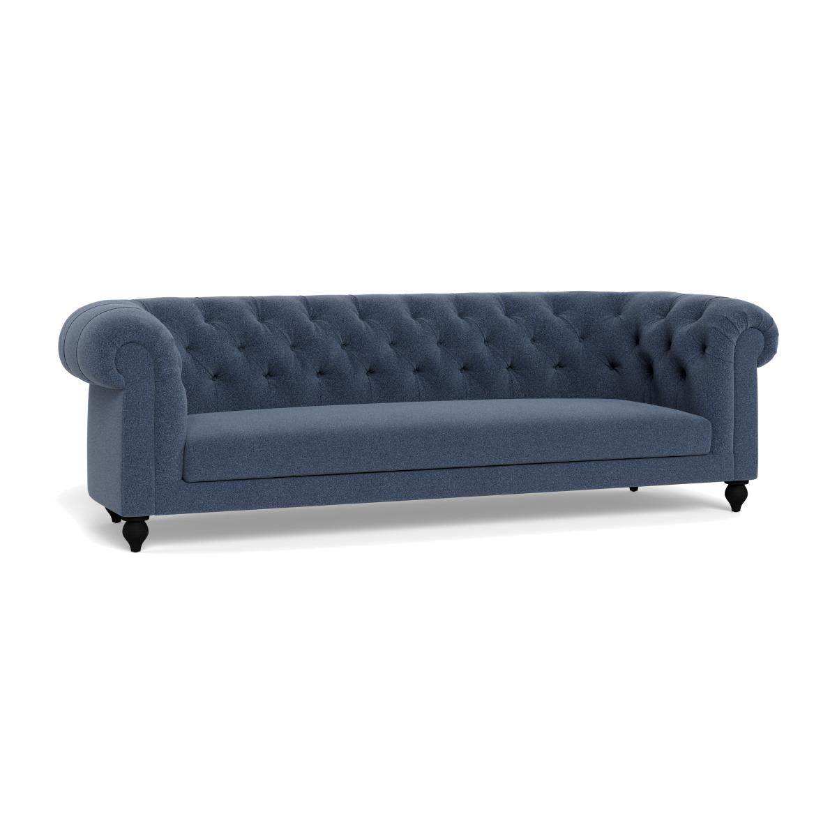 Heal's Fitzrovia 4 Seater Sofa Boucle Indigo Stained Feet – image 1