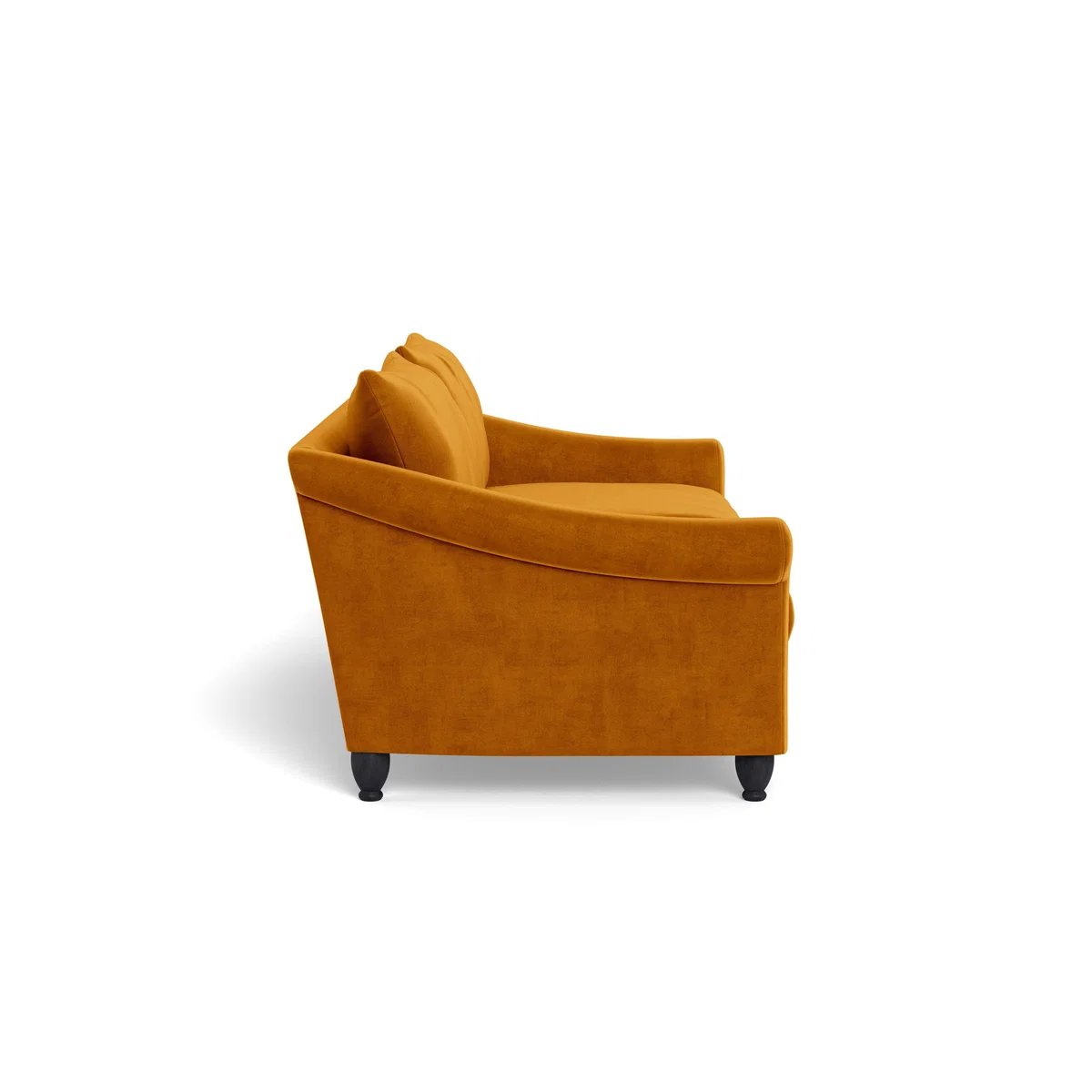 Heal's Devon 4 Seater Smart Luxe Velvet Cognac Walnut Stain Beech Feet - Heal's UK Furniture – image 3