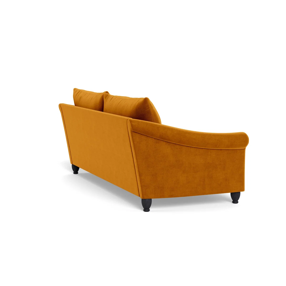 Heal's Devon 4 Seater Smart Luxe Velvet Cognac Walnut Stain Beech Feet - Heal's UK Furniture – image 4