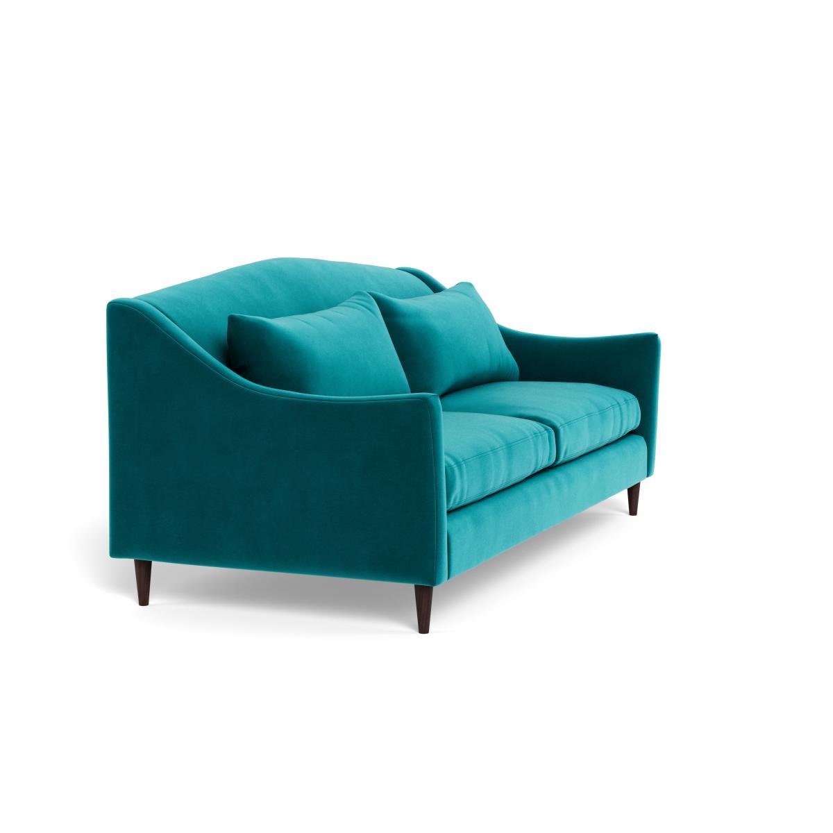 Heal's Somerset 4 Seater Sofa Velvet Petrol Dark Stain - Heal's UK Furniture – image 2