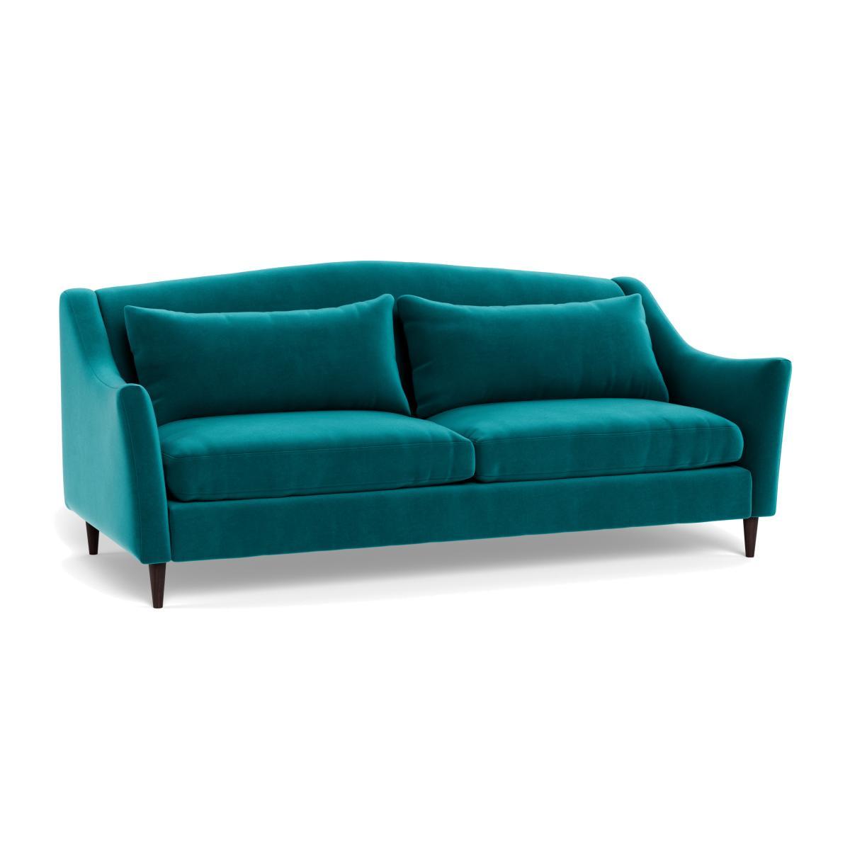 Heal's Somerset 4 Seater Sofa Velvet Petrol Dark Stain - Heal's UK Furniture – image 1