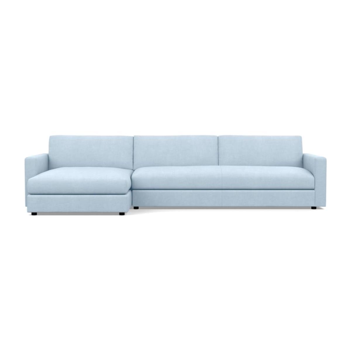 Heal's Nimbus 4 Seater Left Hand Corner Chaise Capelo LinenCotton Sea Shanty Black Feet - Heal's UK Furniture – image 1