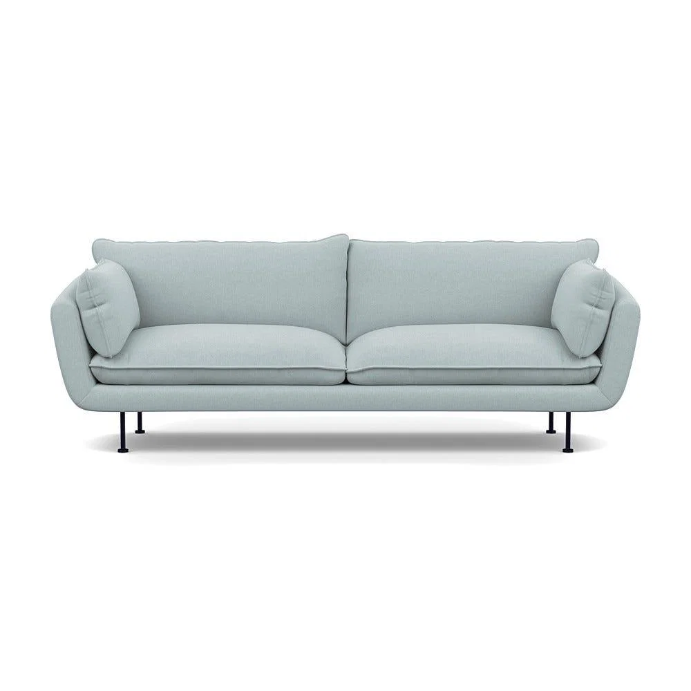 Heal's Allora 4 Seater Sofa Brushed Cotton Mist Black Feet – image 2