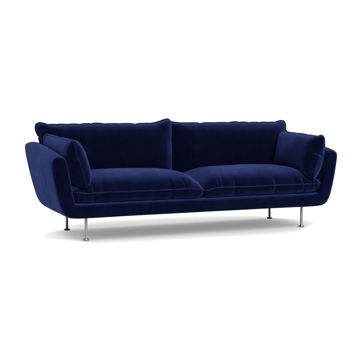 Heal's Allora 4 Seater Sofa Brushed Cotton Mist Black Feet – image 1