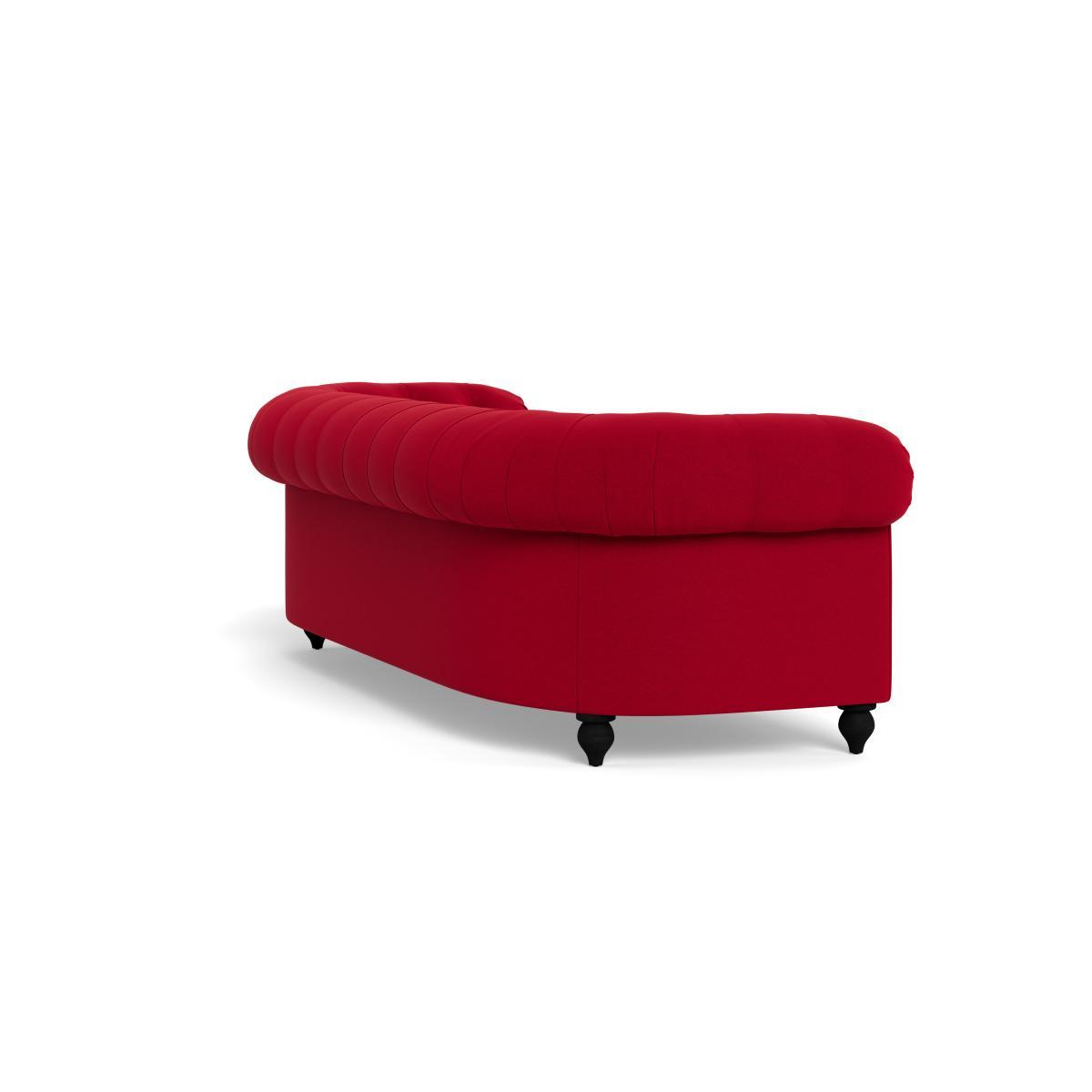 Heal's Fitzrovia 4 Seater Sofa Melton Wool Red Oxide Black Feet - Heal's UK Furniture – image 4