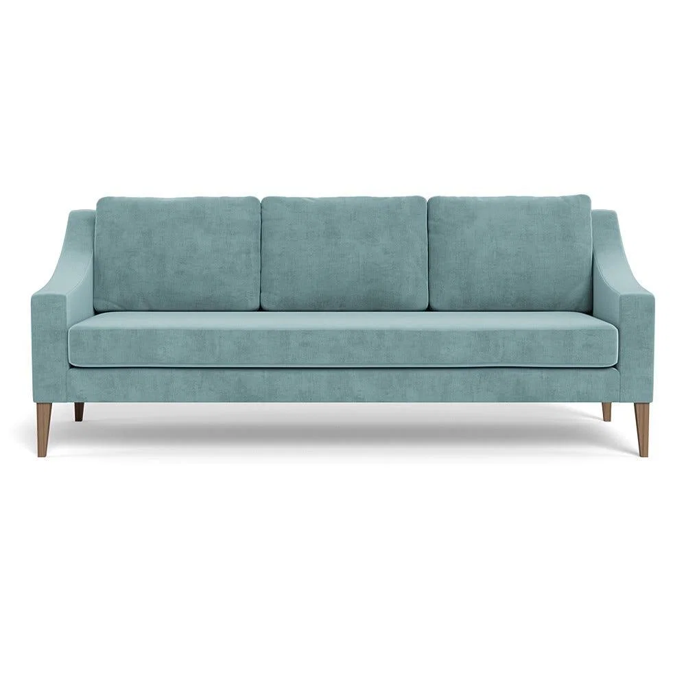 Heal's Richmond 4 Seater Sofa Smart Luxe Velvet Mineral Blue Walnut Stained Feet – image 2
