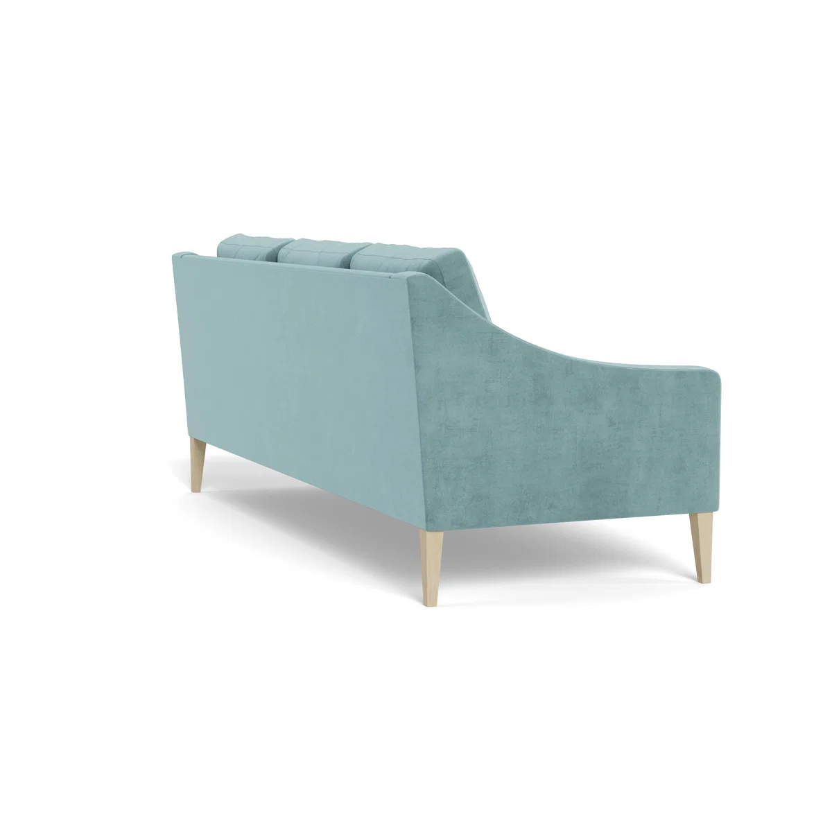 Heal's Richmond 4 Seater Sofa Smart Luxe Velvet Mineral Blue Walnut Stained Feet – image 5