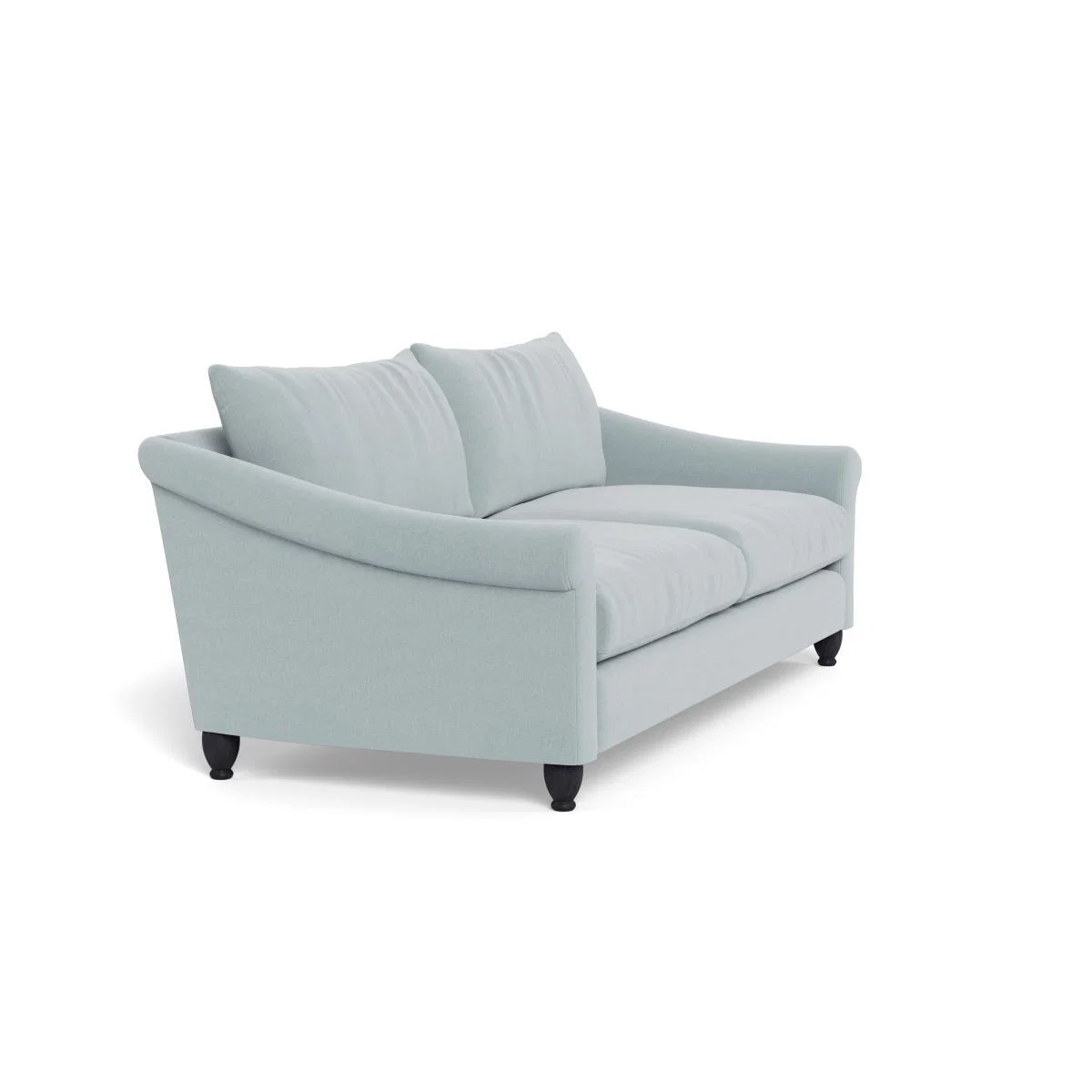 Heal's Devon 4 Seater Brushed Cotton Mist Black Stain Beech Feet - Heal's UK Furniture – image 2