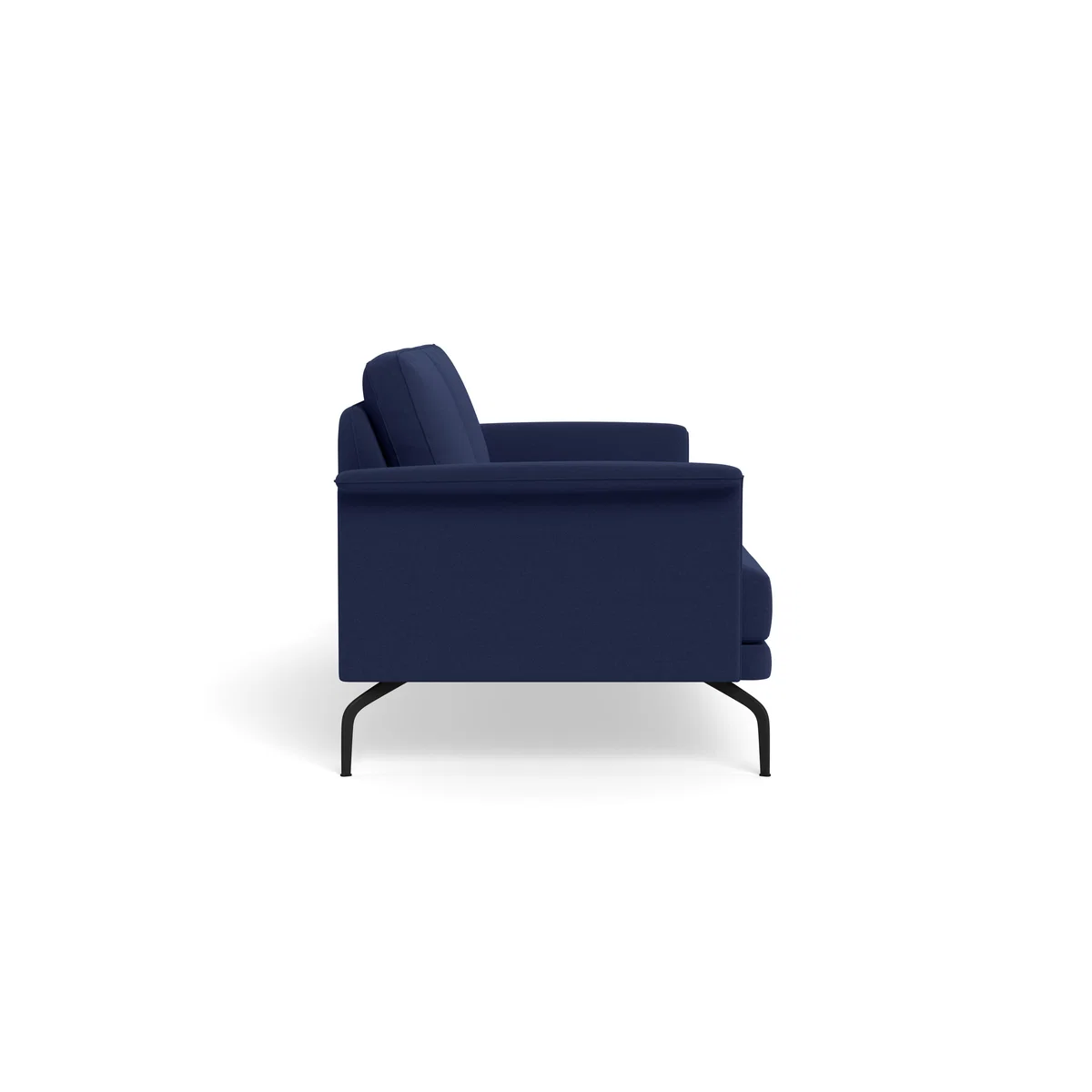 Heal's Iver 4 Seater Sofa Melton Wool New Navy Black Feet – image 4