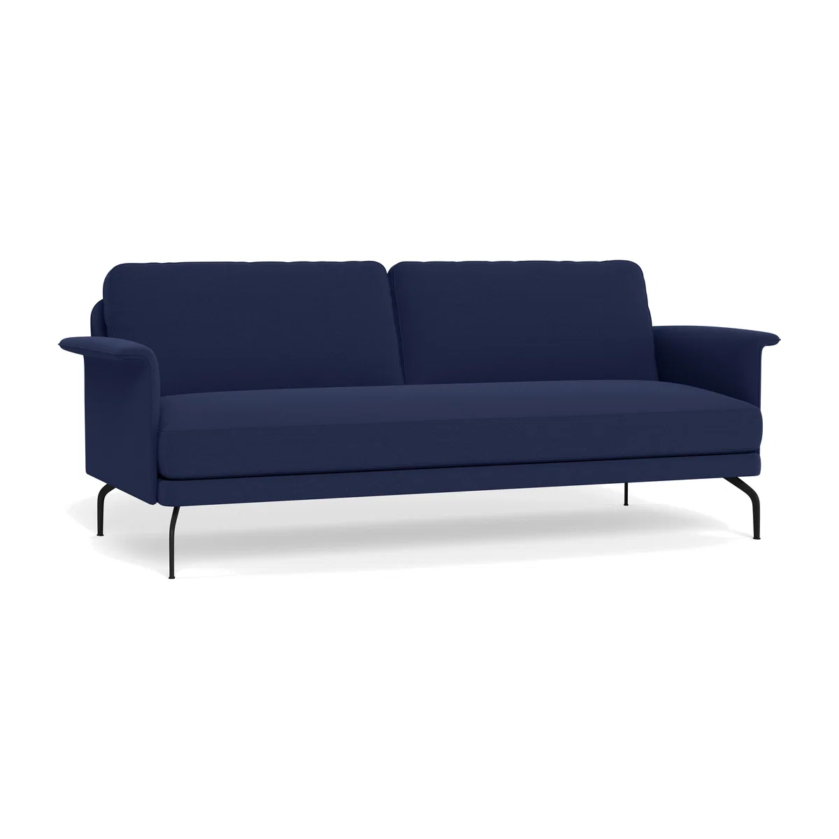 Heal's Iver 4 Seater Sofa Melton Wool New Navy Black Feet – image 1
