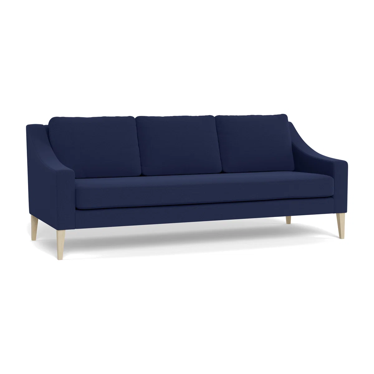 Heal's Richmond 4 Seater Sofa Melton Wool New Navy Black Feet – image 1
