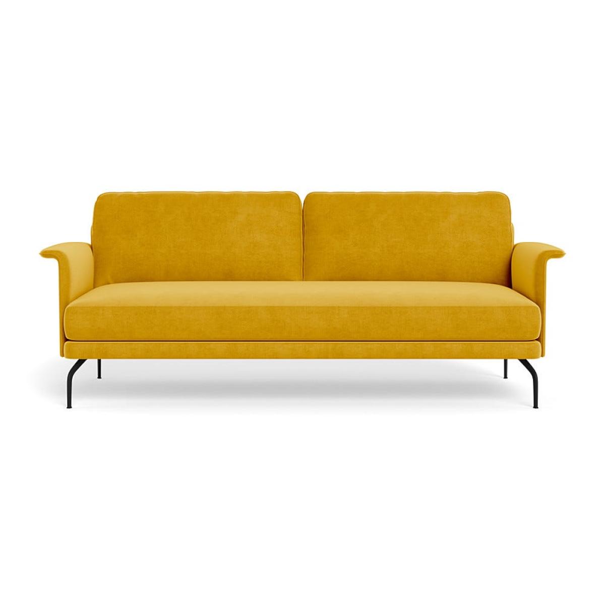 Heal's Iver 4 Seater Sofa Smart Luxe Velvet Canary Black Feet – image 2