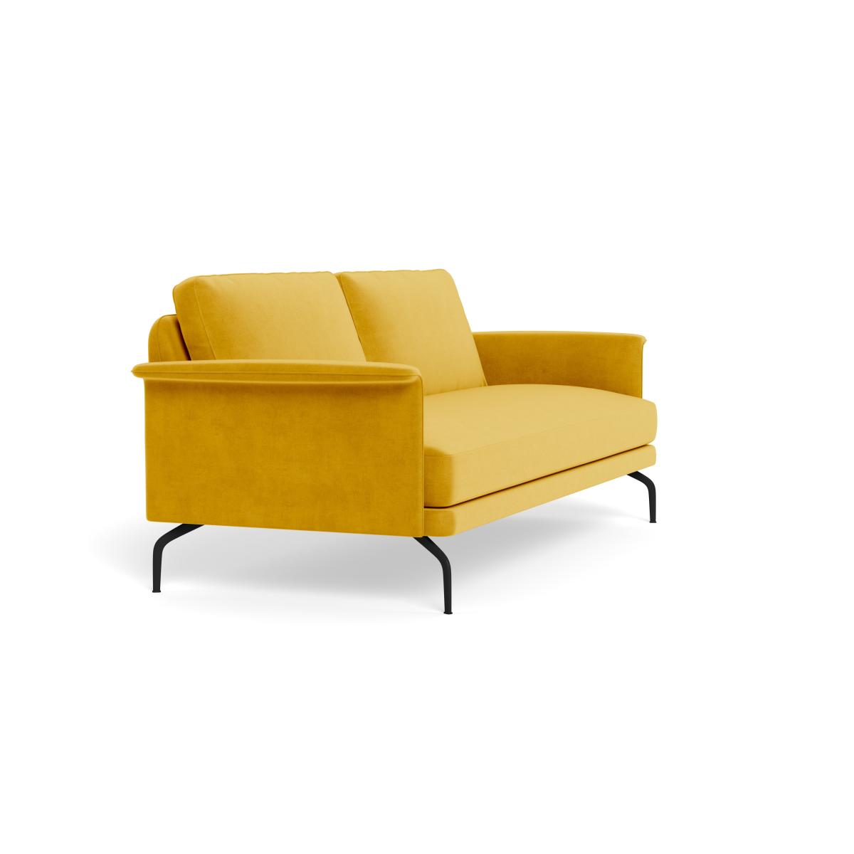 Heal's Iver 4 Seater Sofa Smart Luxe Velvet Canary Black Feet – image 3