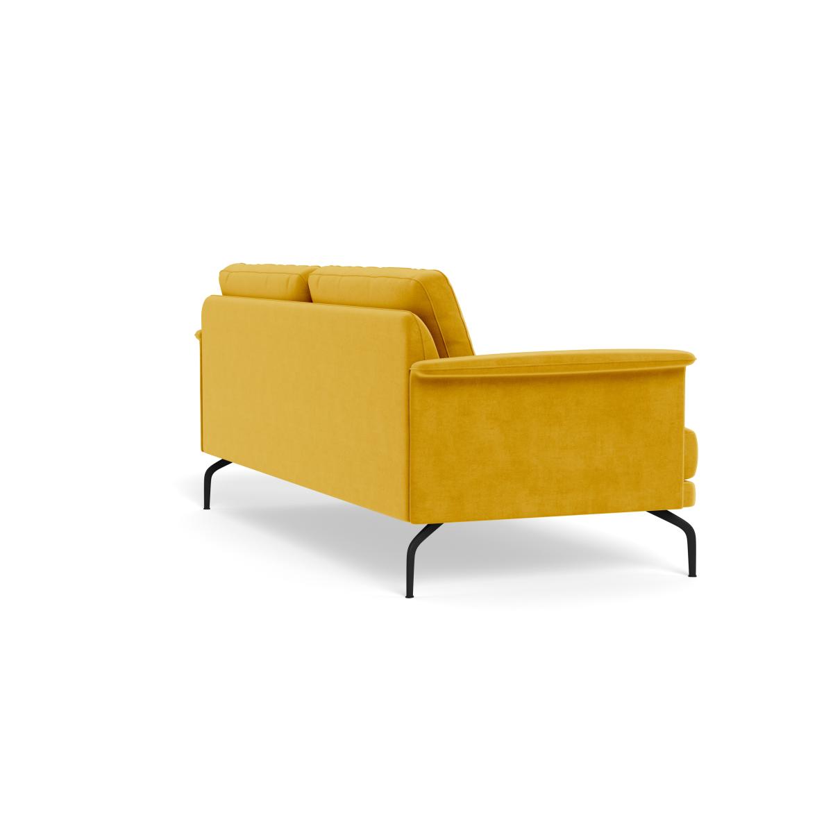 Heal's Iver 4 Seater Sofa Smart Luxe Velvet Canary Black Feet – image 5