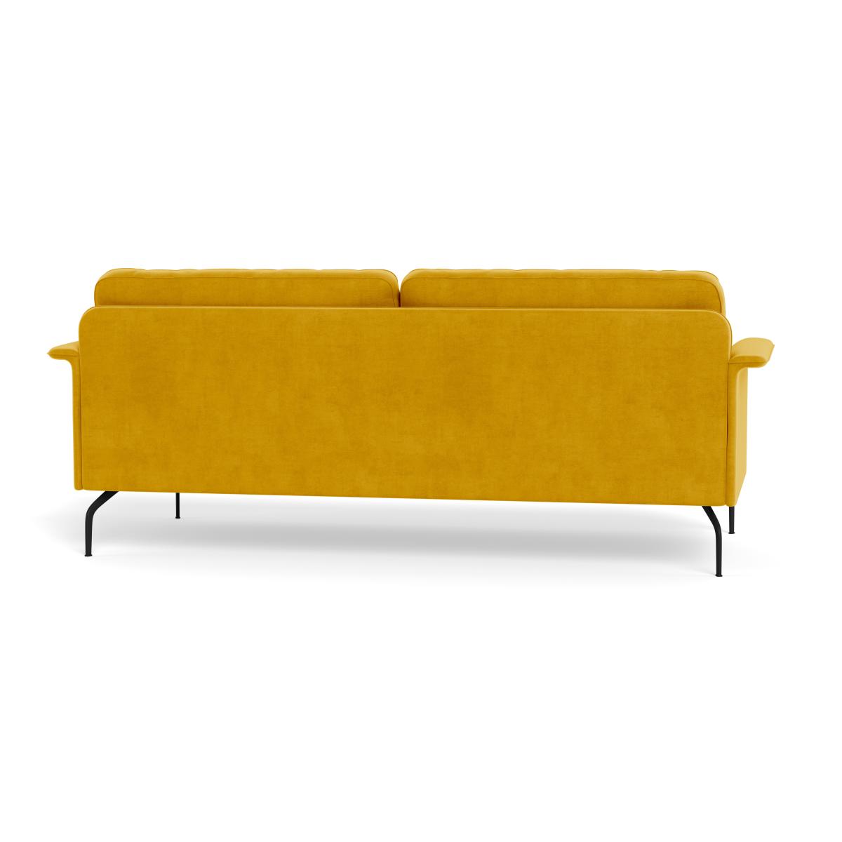 Heal's Iver 4 Seater Sofa Smart Luxe Velvet Canary Black Feet – image 6