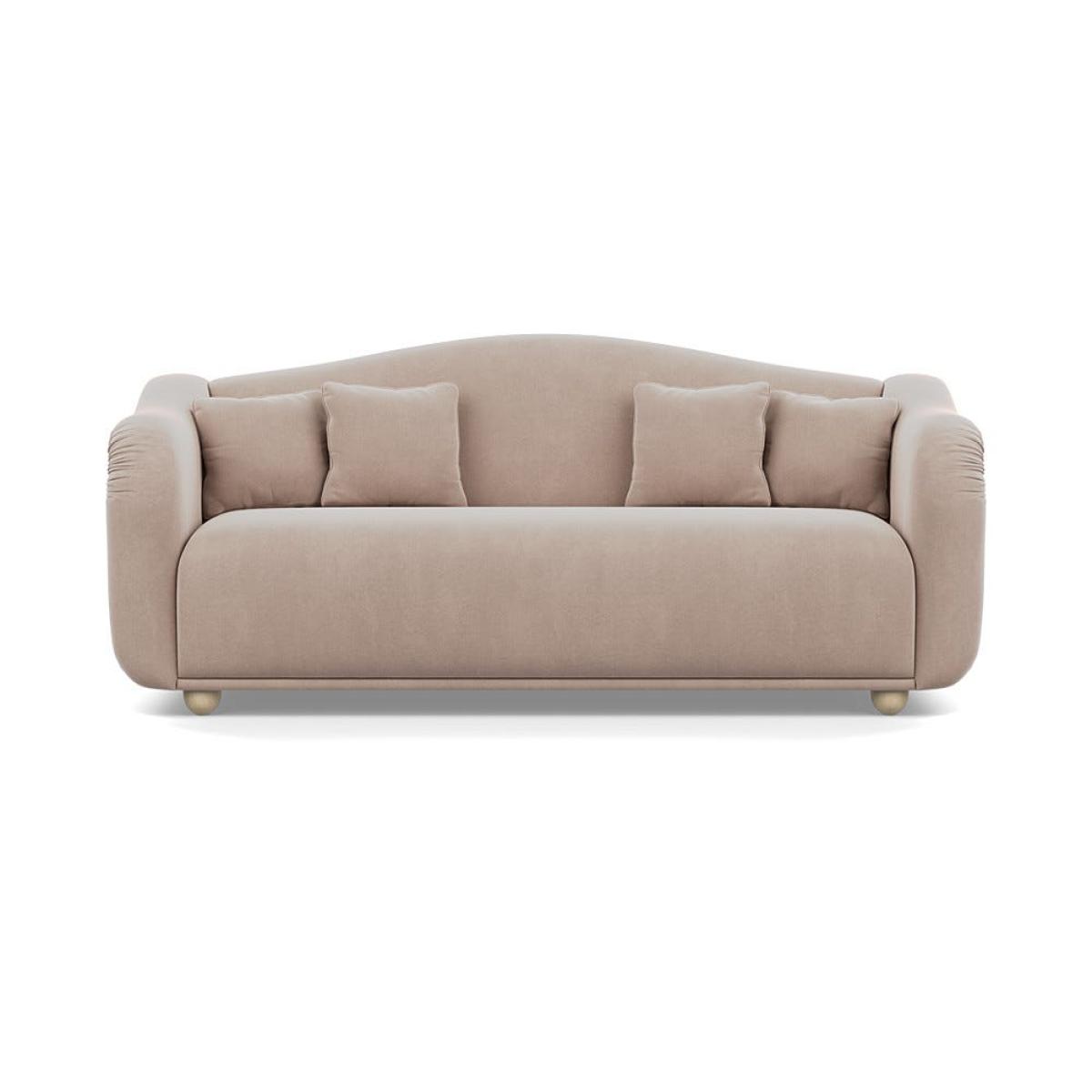 Heal's Tetbury 4 Seater Sofa Smart Velvet Pebble Natural Beech Feet – image 2